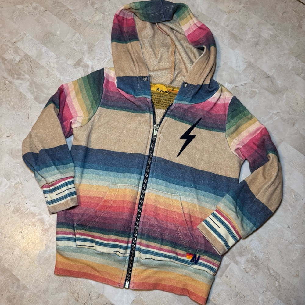 Aviator Nation Kid’s Tulum Bolt Stitched Zip Hoodie